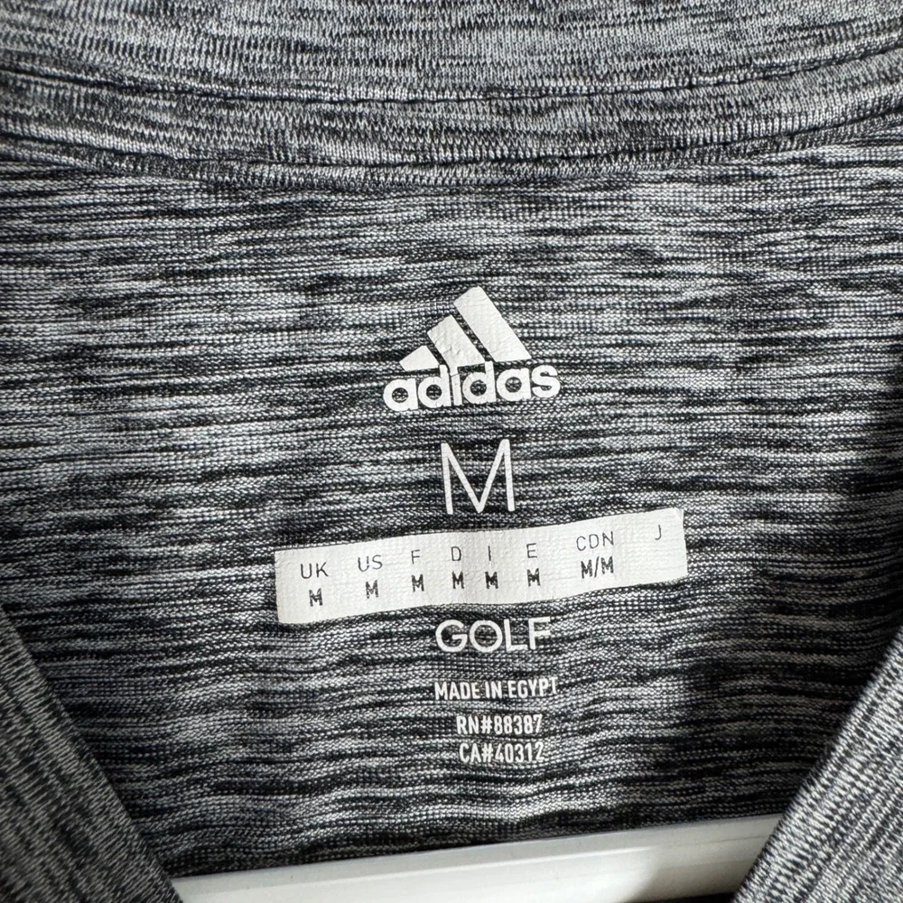Adidas Golf Mens Gray Space Dye Performance T-Shirt Size M ADVR0827H